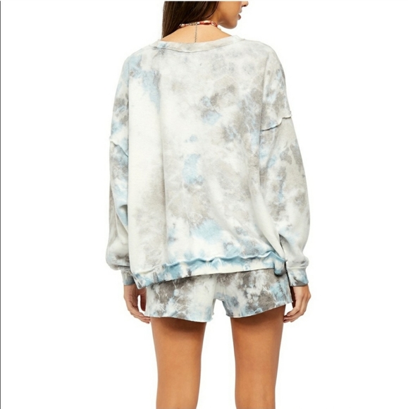 Free People Kelly Washed Lounge Set Blue Combo - Picture 2 of 7